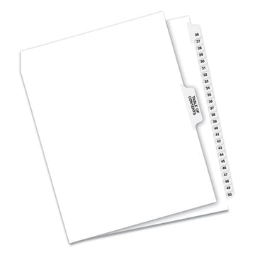 Avery® Preprinted Legal Exhibit Side Tab Index Dividers, Avery Style, 26-tab, 26 To 50, 11 X 8.5, White, 1 Set freeshipping - TVN Wholesale